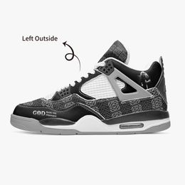 DIY custom basketball shoes mens and womens classic domineering black gray custom cool trainers outdoor sports 36-46