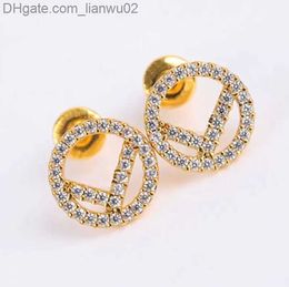Stud Classic Hoops Stud Diamond Earrings Designers Earring Luxury Designer Jewellery Womens Circle Letter F Studs Love Bracelets Loop Wedding Gifts Z230817
