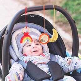 Baby Play Gym Frame Hanging Rattle Toys Crochet Stuffed Rainbow Bed Rattle for Newborn Kids Fitness Rack Room Decor Gift HKD230817