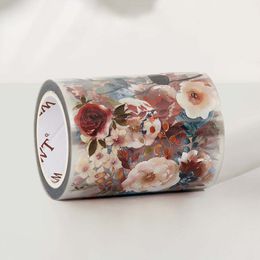 Adhesive Tapes 6cm Wide Flower Shielding Tape Canada WT Dusty Blue Cinnamon Scrapbooking Sticker Journal Carnet Masking 2016 230816