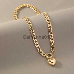 Pendant Necklaces Double Layer Design Big Size Golden Letter Heart Butterfly Pendant Metal Chain Necklace for Women WeddParty Jewellery Gift J230817