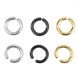 Backs Earrings Korean Fashion Titanium Steel Round Ear Clip Buckle Without Holes For Men And Women Tide Minimalist Open Fake