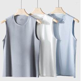 Men's Tank Tops 3-Pack Pima Mercerized Cotton Top Undershirts Moisture-Wicking Tshirt Midweight Stretch Muscle Bodybuilding Clothes Men