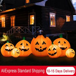 Other Event Party Supplies 8 Feet Halloween Party Decoration Inflatable Pumpkin with Built-in LED Lights Outdoor Inflatable Decoration Halloween Party 230816