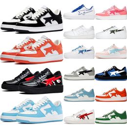 Designer Sapatos Casuais Bapestar Mens Womens Sta Low Plataforma Preto Camo Bule Cinza Preto Bege Camurça Esportes Sapatilhas Treinadores Moda Ao Ar Livre