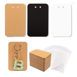 Jewelry Pouches 50Pcs Keychain Card Holder For Display Keyring Packaging Supply Selling