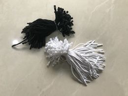 Pencil Cases in stock Good quality 10cm white cotton hang tag string for garment apparel seal price plug Loop lock cord bullet head 230816