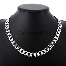 Pendant Necklaces Special offer 925 SterlSilver necklace for men classic 12MM chain 18-30 inches fine Fashion brand Jewellery party weddgift J230817