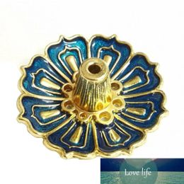 Top 9-Hole Lotus Incense Burners Holder Flower Copper Censer Plate for Sticks Fresh Air Cone Home Bedroom Toliet Decor