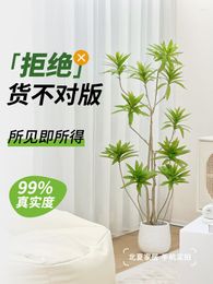 Decorative Flowers High Quality Simulated Green Plants Living Room Lily And Bamboo Biomimetic Potted Interior Decoration Decorations
