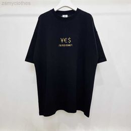 Men's T-Shirts Good Quality I AM RICH Vetements Gold Embroidery Currency Symbol Fashion T-shirt Men 1 1 VTM Oversized Blakc Women T Shirt Tees