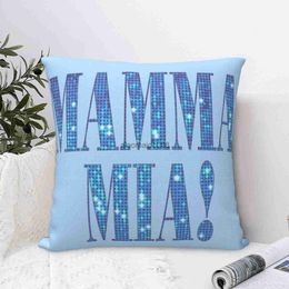 Pillow Case Mamma Mia -disco Square case Polyester Cover Velvet Cushion Decor Comfort Throw For Home Car HKD230817