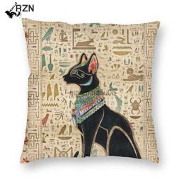 Pillow Case CLOOCL Ancient Egypt Anubis Case Printed Hieroglyphs Cushion Cover for Sofa Car Home Decor Harajuku case HKD230817