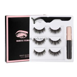 False Eyelashes Magnetic Eyelashes 3D Mink Eyelashes Magnetic Eyeliner Magnetic 3D Lash Short False Lashes Lasting Handmade Eyelash Makeup Tools HKD230817