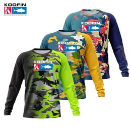 Outdoor Shirts Koofin Fishing Men's Long Sleeve Performance Shirt 50 UPF Protection Quick Dry Tops Lightweight Thin Breathable Outdoor Shirts 230817