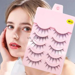 False Eyelashes LEKOFO 5 Pairs 3D mink manga lashes faux cils korean natural fake eye lashes extension cosplay fluffy false eyelashes makeup New HKD230817