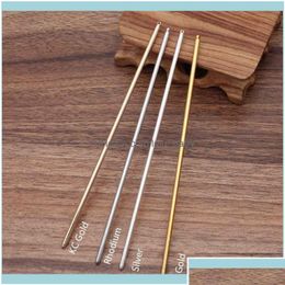 Headbands Jewelry10Pcs 125Xm Metal Iron Pins Blank Base Setting Hair Stick For Women Jewellery Bks Findings Components Diy Aessories Dro Dhiqw