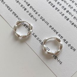 Stud Earrings Kinel 925 Sterling Silver Original Certified Olive Bead Hoop For Women Simple Fashion Daily Matcing Jewelry Accessories