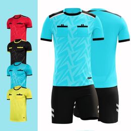 Running Sets Professional Men Referee Uniforms Soccer Football Jerseys Shorts Shirts Suit Pocket Tracksuits Thailand Clothes Judge Sportswear 230817