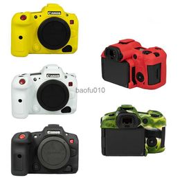 Camera bag accessories R5C Top Texture Rubber Silicone Case Body Cover Protector Frame Skin for Canon EOS R5C Camera HKD230817