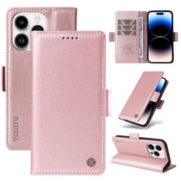 Slim Magnetic Flip Leather Vogue Phone Case for iPhone 15 14 13 12 Pro Max Samsung Galaxy S22 S23 Ultra A13 A24 A34 A54 5G S23FE Multiple Card Slots Wallet Kickstand Shell