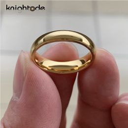 Band Rings 2mm 4mm Womens Tungsten Carbide Rings Gold Color Wedding Band Dome Polished Comfort Fit 230816