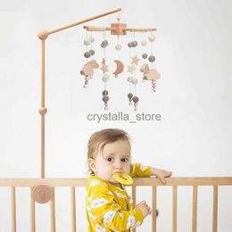 Baby Wooden Bed Bell Bracket Hanging Rattles Toy Baby Crib Bed Bell Newborn Holder Bracket Infant Crib Toys Gift HKD230817