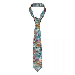 Bow Ties Southwest Mexican Tile Necktie Unisex Polyester 8 Cm Bohemian Style Neck Tie For Men Classic Shirt Accessories Gravatas Cosplay
