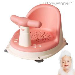 Bathing Tubs Seats Baby shower chair portable safe non slip newborn shower chair with backrest and suction cup baby care bathtub seat toy Z230817