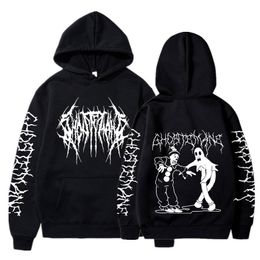 Men's Hoodies Sweatshirts Ghostemane Double Sided Print Hoodie Sweatshirt Men's Fashion Hip Hop Metal Rock Hoodies Tracksuit Streetwear 230816