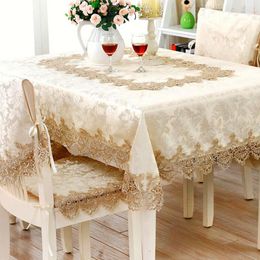 Table Cloth European-Style Tablecloth TV Counter Lace Polyester Rectangular Chair Cover Home Decoration