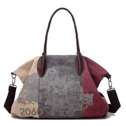 Hobo Luxury Handbags Women Bags Designer Women's Handbag high quality Vintage Shoulder Bag Canvas Retro Shoulder Messenger Bag Tote HKD230817