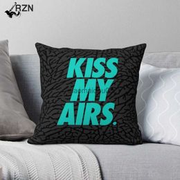 Pillow Case Kiss My Airs X Atmos Square case Polyester peach skin Decorative Case Room Cushion Cover Wholesale Home Decor HKD230817