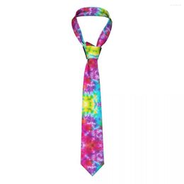 Bow Ties Tie Dye Necktie Unisex Slim Polyester 8 Cm Narrow Colorful Neck For Men Suits Accessories Cravat Wedding Party