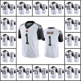 Cincinnati''Bengals''Men 2 Evan McPherson 9 Joe Burrow 89 Drew Sample 1 Ja'Marr Chase Women Youth''NFL White Custom Colour Rush Limited Jersey