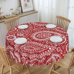 Table Cloth Round Tablecloth 60 Inch Kitchen Dinning Waterproof Boho Bohemian Floral Art Covers