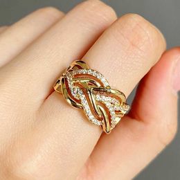 Band Rings YANLIN 2022 New Woman Ring Twist Infinite Shape Crystal Cubic Zirconia Rings Exquisite Female Wedding Bands Fashion Jewelry Bulk J230817