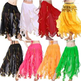 Stage Wear 1pc Belly Dance Skirt Costume Dancer Long Skirts Women Sexy Chain Hip Scarf Show Costumes