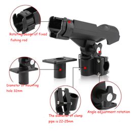 Fishing Accessories Rod Socket Kayak Bracket Plastic Holder Device Installation Angle on Clamp 230816