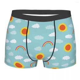 Underpants Men Stars Cute Sun Cloud Boxer Briefs Shorts Panties Breathable Underwear Male Fashion Plus Size