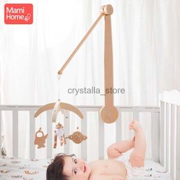 Baby Wooden Bed Bell Bracket Toddler Crib Hanging Rattles Toy Bed Bell Toy Holder DIY Crafts Children Bedding Accessories HKD230817