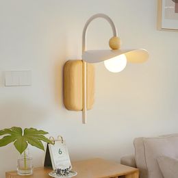 Wall Lamp Art Wood Light Nordic Sconce Living Room Lamps For Study Office Flat Restaurant Indoor Fixture LED G9
