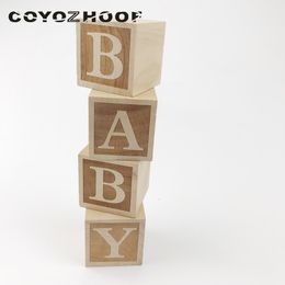 Decorative Objects Figurines 4Pcs Natural Nursery Blocks 4cm Baby Rustic Girl or Boys Decor Christmas Kids Gifts Children Toys 230816