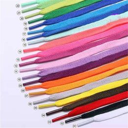 Shoe Parts Accessories 081121518M Coloured Laces Sneaker Flat Shoelaces Hiking Boots Strings For Sneakers 230817