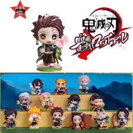 Blind box Spots Box Original Bubble Mart Demon Slayer Kamado Tanjirou Nezuko Pvc Anime Figure Model Male Doll Gift Toy 230816