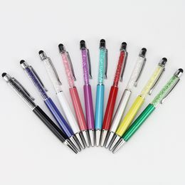 Universal 2 in 1 Crystal Stylus Pens with Ballpoint Pens Touch Screen Pen for All Capacitive Screen