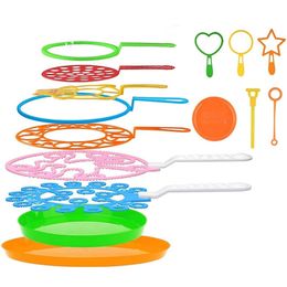 Novelty Games 15PCS Big Bubbles Wand Kit for Kids Creative Bubble Making Toy Colourful Outdoor Activity Party 230816