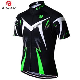 Cycling Shirts Tops X-TIGER Cycling Jersey Man Mountain Bike Clothing Quick-Dry Racing MTB Bicycle Clothes Uniform Breathale Cycling Clothing Wear 230817