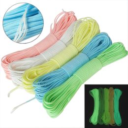 Outdoor Gadgets Dia 6MM 5 KN 1 Cores Luminous reflection paracord 50FT 100FT for Survival Parachute Tent Rope Climbing Camping Hiking 230816