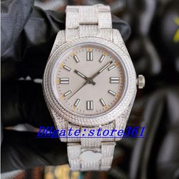 Luxury Watch 41mm High Quality Mechanical Watches with Diamonds Yellow Dial montre de luxe gifts Scratch Resistant Sapphire Glass Wristwatch-03